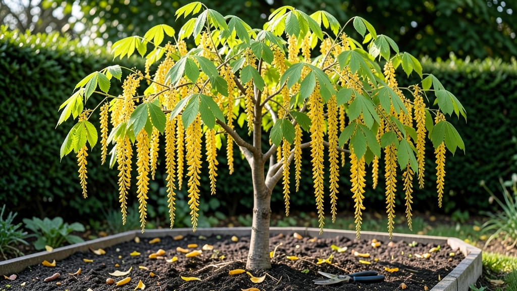 Red Laburnum Tree Pruning Guide: Toxic Seed Pod Safety and Branching Secrets