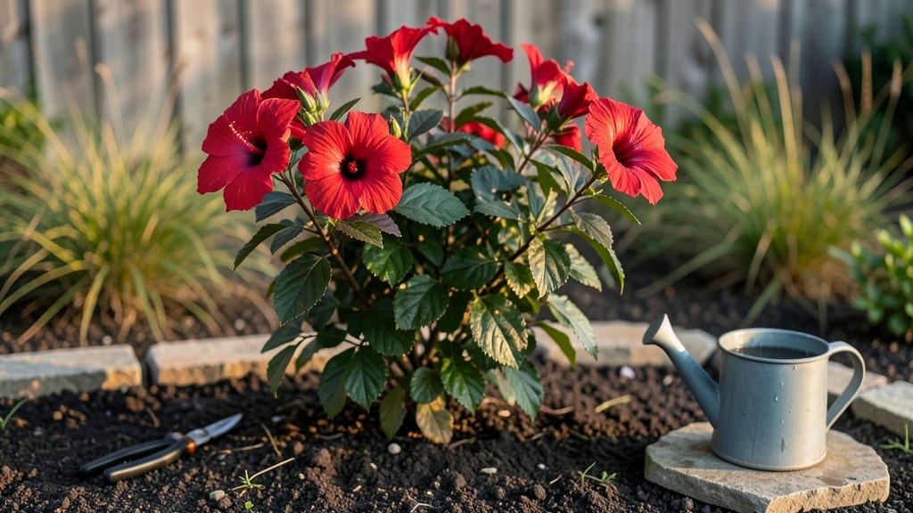 Red Tree Rose of Sharon Pruning: Year-Round Bloom Revival Through 3 Targeted Cuts