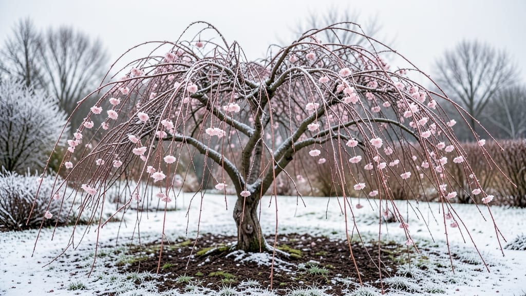 Snowfall Weeping Cherry Tree: Dramatic Vertical Canopy for Small Gardens