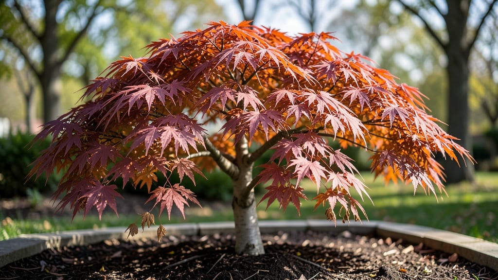 Japanese Maple Tree In Autumn: Vibrant Foliage Pruning for Peak Season Color