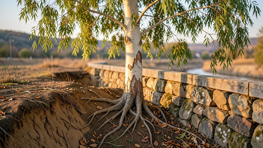 Trees Erosion Control: Root Barriers and Living Dams for Slopes