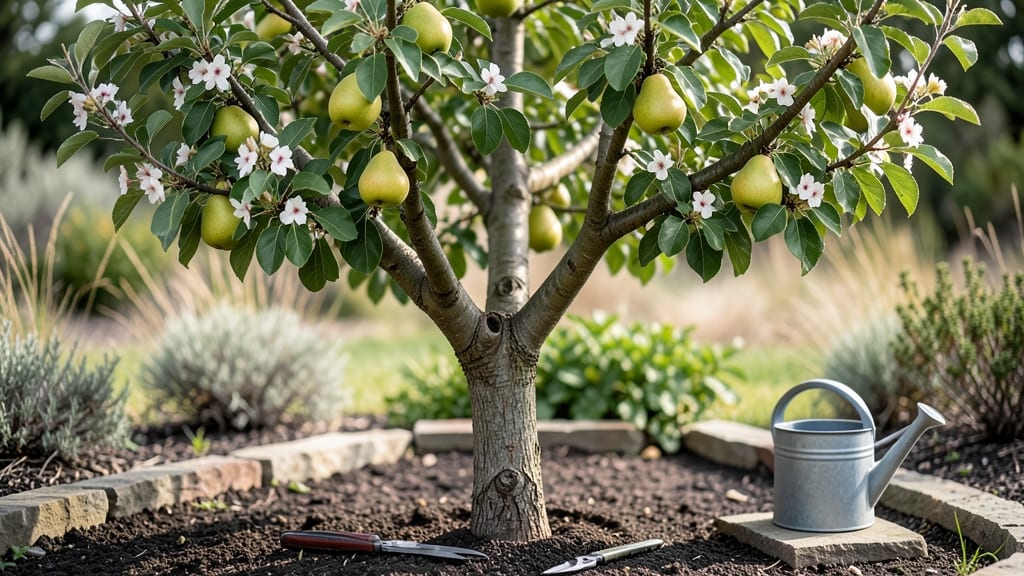 4-In-1 Asian Pear Tree: Multi-Season Pruning for Heavy Fruit Harvests