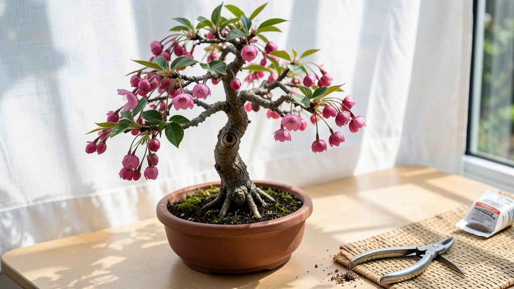 Cherry Bonsai Fruit Tree: Compact Canopy Growth in 3 Years