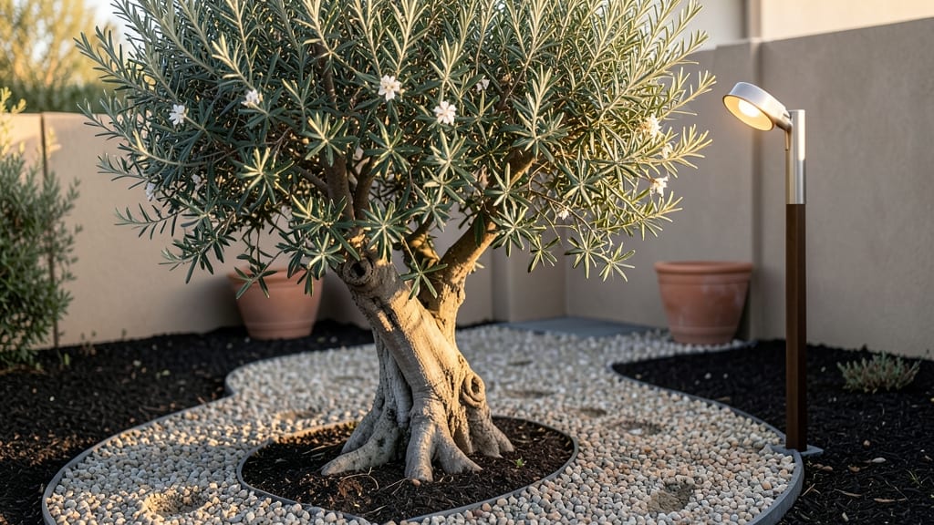 Front Yard Olive Tree Landscape Design: Mediterranean Beauty With Year-Round Structure
