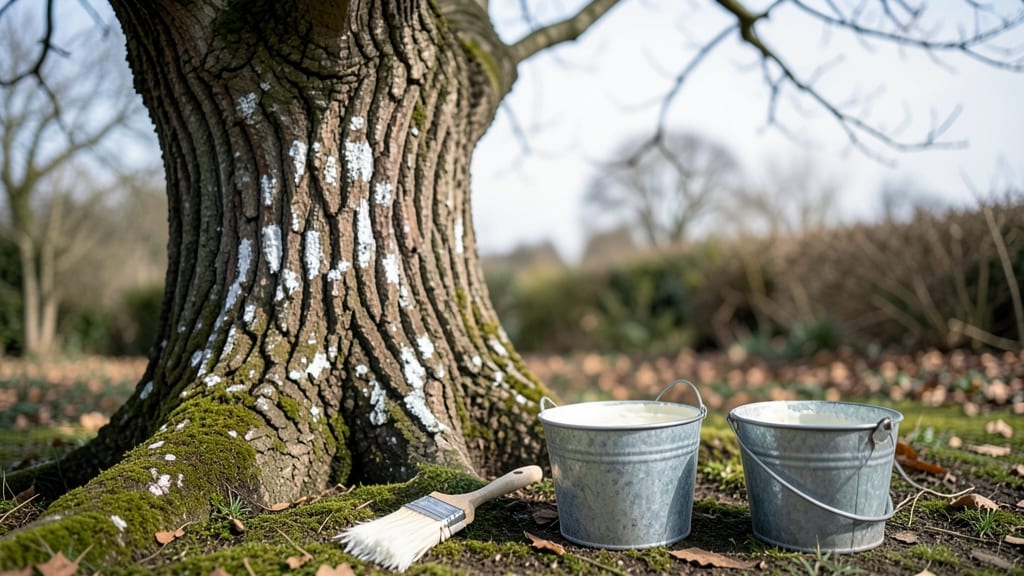 Whitewash Tree Trunks Recipe: Natural Bark Protection Against Pests and Decay