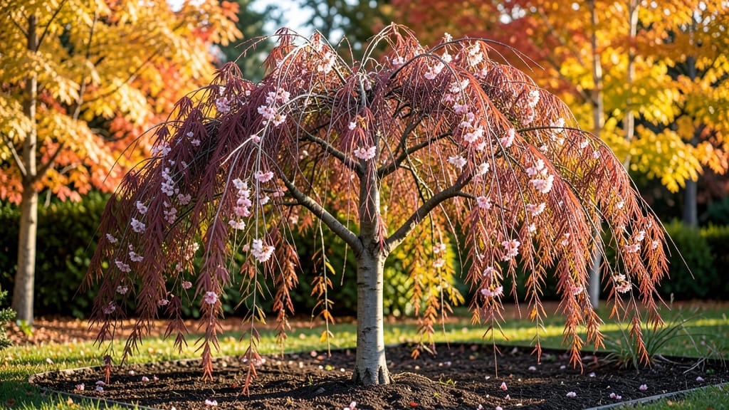 Weeping Cherry Tree in Fall: Dramatic Autumn Foliage With 3 Pruning Moves