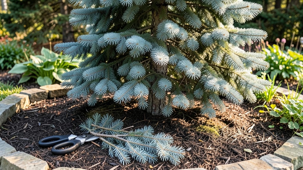 How to Trim a Blue Spruce Tree: Winter-Ready Shape in 4 Simple Cuts