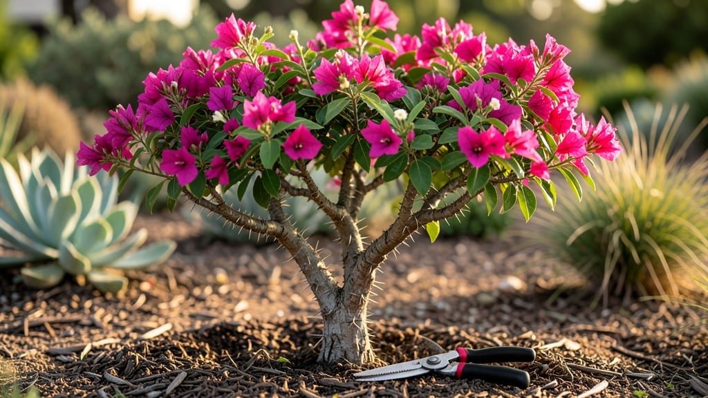 How to Prune Bougainvillea Into a Tree: Sculpted Shape With 3 Simple Cuts